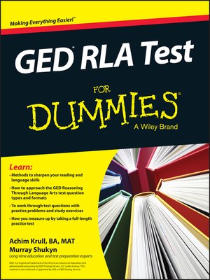 cover image of GED RLA For Dummies